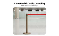 Heavy-Duty Base Retractable Belt Stanchion Effortless Retraction Retractable Belt Barrier Long-Lasting Coil Queue Line Barrier Post Easy Assembly for Event Organizers, Security Personnel, Business Owners, Airports, Trade Exhibition S, Shopping Malls