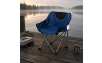 Folding Moon Chair Foldable Folding Camping Chair Compact Fold Outdoor Seating for Campers, Anglers