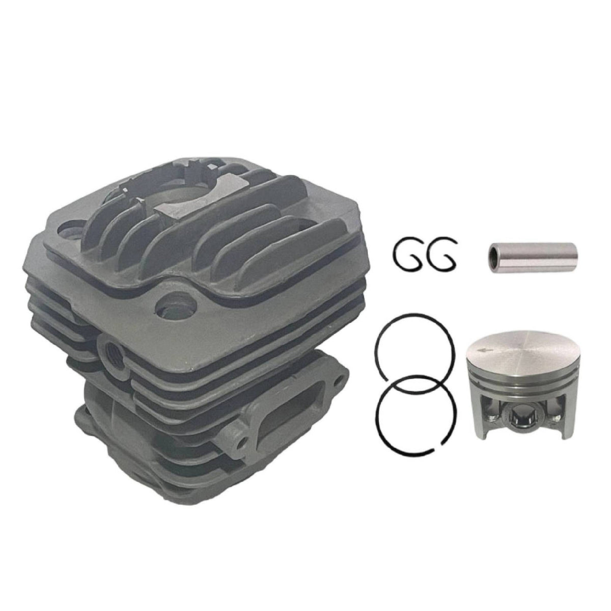 48mm Cylinder Kit with Piston Stable Operating Temperature Cylinder Head with Piston Finned Part Heat Dissipation for Mechanics