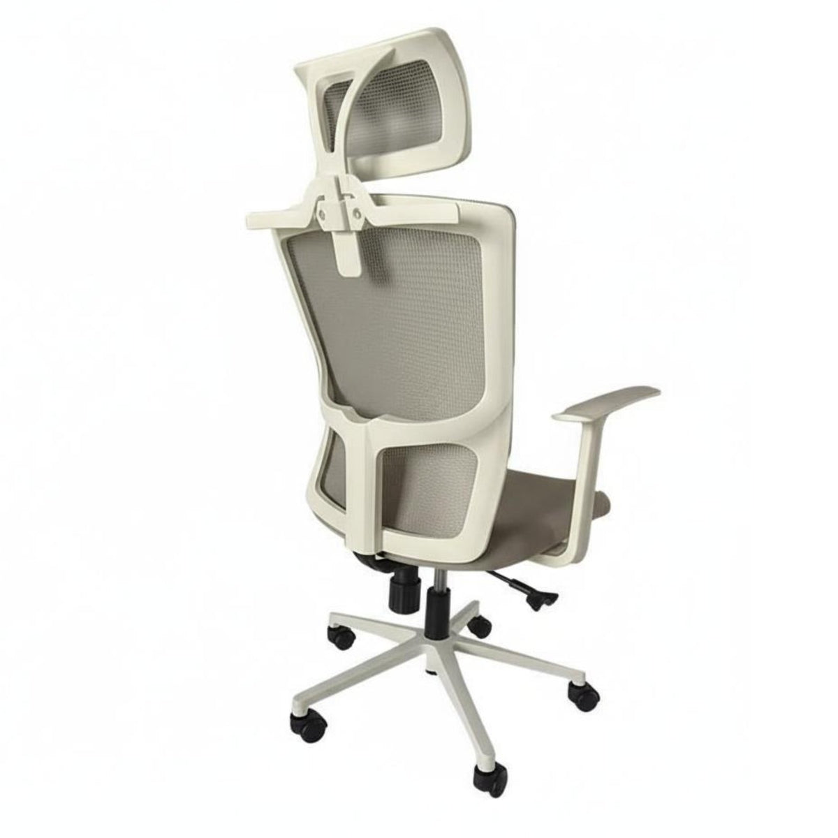 Lumbar Support Ergonomic Mesh Chair with Headrest Reclining Backrest High-Back Mesh Swivel Chair Wheeled Base Office Furniture Quiet Rolling Wheels for Remote Workers, Students, Gamers, Study Room, Computer Desk, Gaming Setup