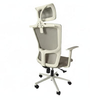 Lumbar Support Ergonomic Mesh Chair with Headrest Reclining Backrest High-Back Mesh Swivel Chair Wheeled Base Office Furniture Quiet Rolling Wheels for Remote Workers, Students, Gamers, Study Room, Computer Desk, Gaming Setup