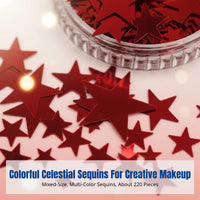 Celestial Sparkle Face Stickers, Children's Carnival Makeup Patch, Forehead & Eye Decoration, Stage Theme, Random Mixed Hues