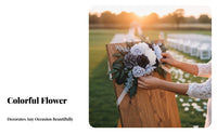 2 Pieces Artificial Wedding Arch Flowers Reusable Wedding Arch Flower Kit Ceremony Backdrop Flowers Versatile for Chair Backs