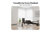 Foldable Pilates Reformer Space-Saving Pilates Core Bed Multifunctional Folding Reformer Machine for Beginners, Adults, Strength Training, Gym, Indoor