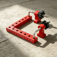 Aluminum Alloy 90 Degree Corner Clamp High Precision 90 Degree Positioning Square Right Angle Clamping Jig Rust-Proof for Carpenters, Woodworkers, DIY Enthusiasts, Cabinet Making, Furniture Building