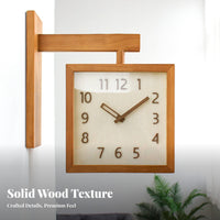Double-Sided Wall Clock Non-Ticking Corner Wall Clock Silent Movement Minimalist Design for Hallway
