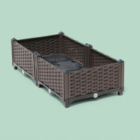 6-Pack Elevated Raised Garden Bed with Legs, Planter Boxes for Outdoor Plants, Breathable Nursery Planter Box for Balcony Flower Vegetables