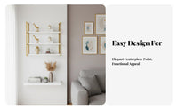 Space-Saving Geometric Floating Shelf Nordic design Display Rack Multi-Tiered Wall Decor Easy to Install for Salon Owners, Plant Lovers, Homeowners, Living Room, Bedroom, Home Office, Bathroom