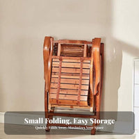 Foldable Adjustable Rocking Chair Space-Saving Recliner Ergonomic Design Leisure Seating Easy Assembly for Seniors, Adults, Office Workers, Living Room, Balcony, Patio, Bedroom