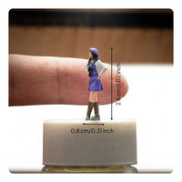 1/64 Scale Girl Figurine Completed Model 1/64 Scale Girl Figure Workmanship Painted Resin Figurine for Hobbyists