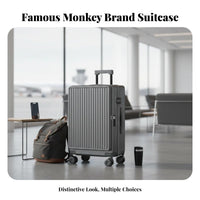 Expandable Front-Opening Hardside Suitcase Airline Approved Wheeled Cabin Luggage 360° Wheels Carry-on Bag Sturdy Construction for Travelers, Vacationers, Business Professionals, Airport, Vacation, Weekend Getaways, Study Abroad