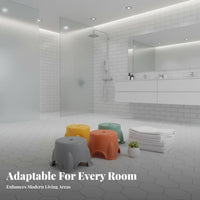 Thickened Design Stackable Round Seat Multi-Functional Small Stool Easy to Clean Home Furnishing Space-Saving for Children, Homeowners, Bathroom, Entryway, Living Room, Playroom