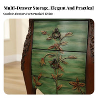Square Side Table with Drawer and Shelf Vintage design Bedside Table with Storage adaptable Use Sturdy Construction for Hallway
