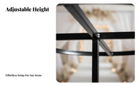 Ideal Photo Backdrop Metal Hoop Frame Easy Assembly Hoop Pillar Flower Stand Stable Design Metal Wedding Arch Stand Detachable for Party