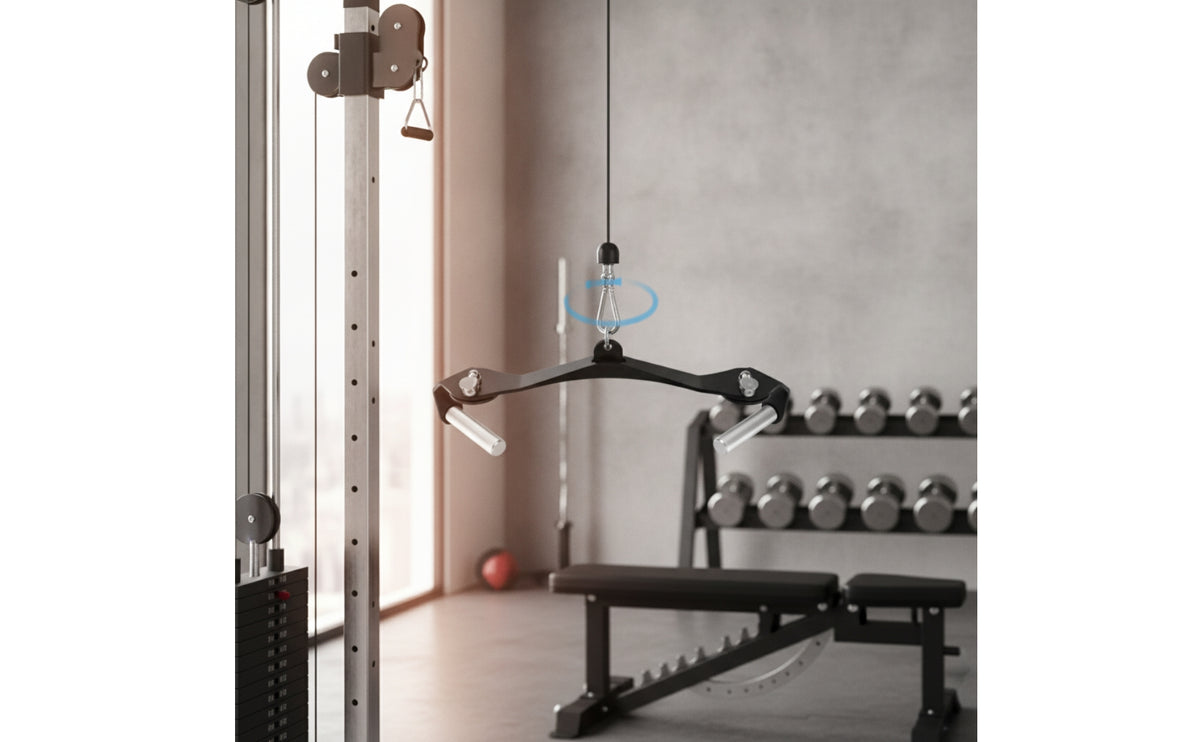Metal Pull down Handle with Rotating Grip Heavy Duty Lat Pulldown Handle Universal Fitness Equipment Ergonomic for Bodybuilders, Athletes, Strength Training, Home Gym