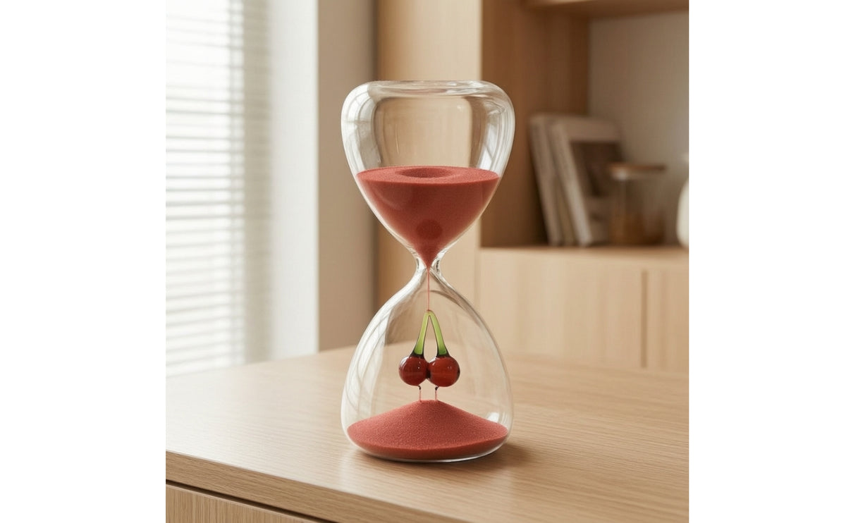 15-Minute Glass Hourglass Transparent Hourglass Timer Decorative Sand Clock Timer Elegant for Professionals, Students, Desk, Office, Kitchen, Meditation
