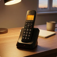 Raised Number Buttons Digital Cordless Telephone Slanted Cradle Landline Cordless Phone Memory Keys Desktop Phone Handset