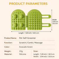 Self Groomer Catnip Dog, Wall Corner Massage Comb, Long Short Grooming Massage, Silicone Double Layer, Replaceable, Cat Tool