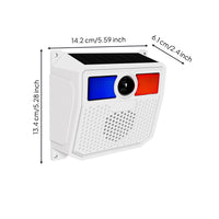 Solar Voice Alarm Outdoor Motion Alarm with Solar Charging Loud Noise Maker for Construction Workers, Perimeter Security