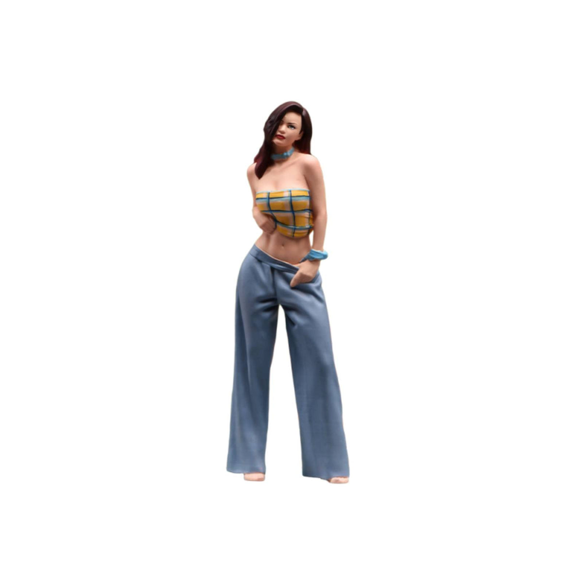 Miniature Female Figurine Highly Detailed Miniature Figure Intricate Character Model for Collectors, Dioramas