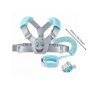 Adjustable Straps Child Safety Harness Leash Steel Wire Reinforced Anti Lost Wrist Link Breathable Cushion Toddler Walking Harness Luminous for Toddlers, Kids, Babies, Crowded Places, Shopping, Traveling