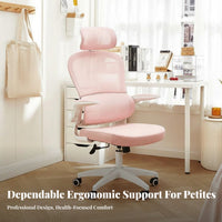 Petite Size Suitable Ergonomic Mesh spine Chair 360° rotate Rolling Meshspine Armchair Adjustable Height Computer Seat Support for Students, Remote Workers, Adults, Study Room, Dormitory, Bedroom