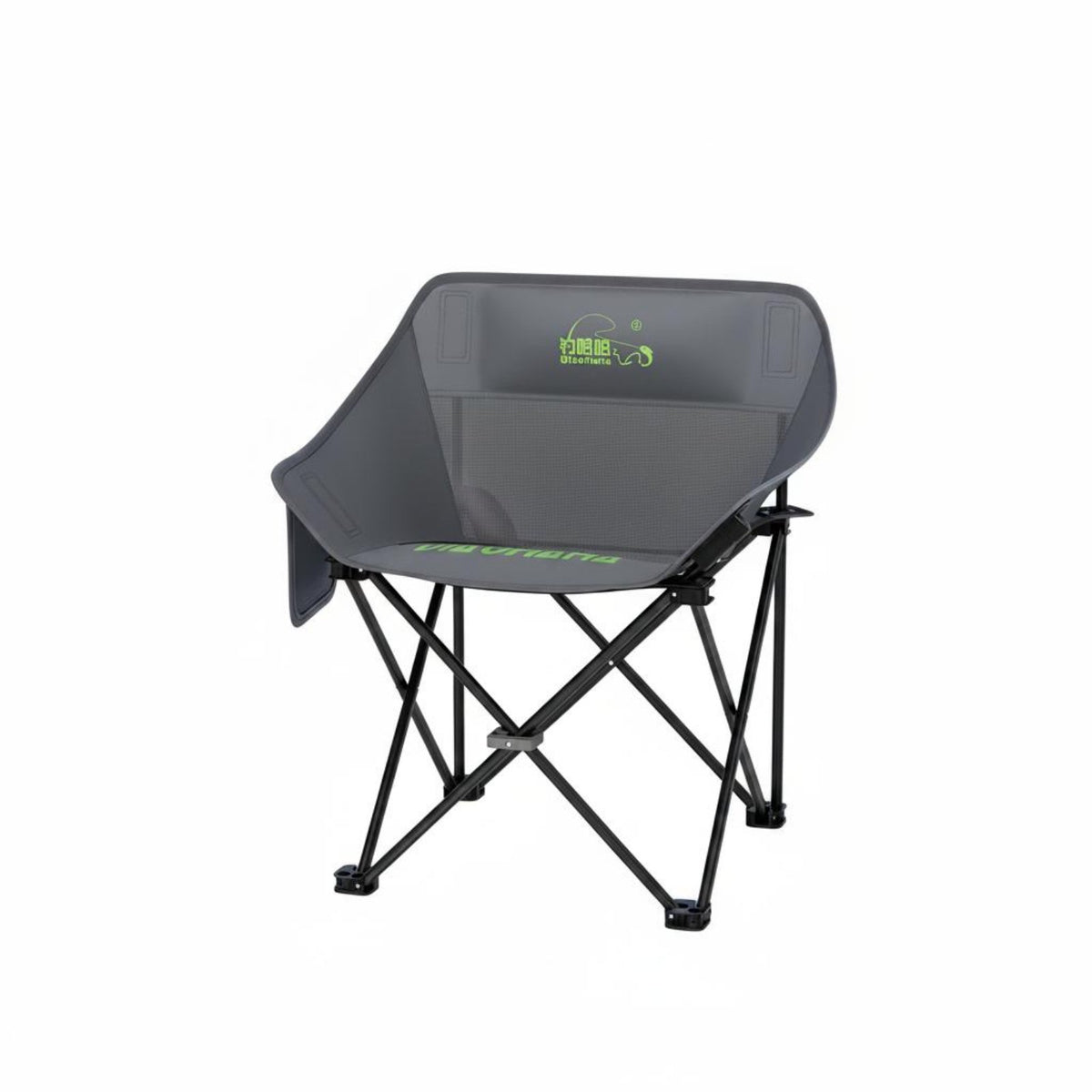 Lightweight Foldable Fishing Chair Long-Lasting Portable Fishing Seat Sturdy Moon Chair Carry Bag for Anglers, River Bank, Lake Side
