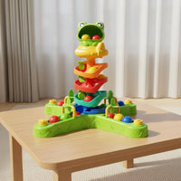 Frog Track Toy Interactive Play Rotating Ball Track Game Early Learning for Young Children