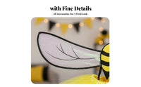 5 Pieces Bee Costume Set Cute Bumblebee Costume Lightweight Tulle Skirt and Wing Attachments Set for Adults, Women, Character Costume Events