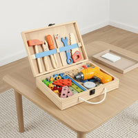 Screw and Nut Play Set Science Learning Wooden Child-Centered Repair Toy for Preschoolers, Children