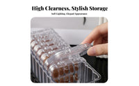 Dustproof Press-on Nail Storage Box Dust-Proof Press on Nail Storage Box Transparent for Makeup Users, Women, Desktop, Dresser, Bathroom