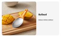 Stainless Steel Mango Cutter Multifunctional Mango Cutter Spoon Fruit Pulp Separator Easy to Use Kitchen Tool for Home Cooks