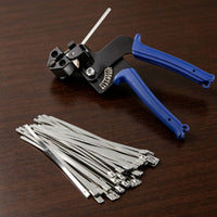 Stainless Steel Cable Tie Tool Easy to Use Cable Tie Tightening Pliers single-Hand for Wire Management, Electrical Work