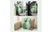 Ergonomic Cushion with Strap Contoured Support Cushion Removable Cover Supportive for Office Workers, Drivers, Car Seat, Sofa