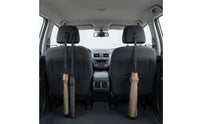 Woven Strap Seat-Back Umbrella Holder Molded Plastic Back-Seat Hanging Hook Multiple Slots Backseat Hanger Black