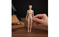 Pale 1/6 Scale Female Body Flexible Female Body with Hand Shapes Collectible Long-Lasting for Customizers