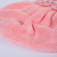 Quick Dry Hair Towel Wrap for Women, Absorbent Coral Fleece with Bowknot, Cute Solid Color Bath Cap