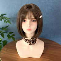 Hairpiece Display Head Smooth Mannequin Head with Shoulders Display Bust for Hair Stylists, Salons, Studios