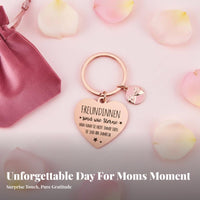Stainless Steel Gift Keychain Tarnish-Resistant German Quote Keychain for Friend