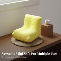 Realistic Model Miniature Sofa High Simulation 1:12 Scale Single Sofa Fine Craftsmanship for Hobbyists, Kids, Desktop Decoration