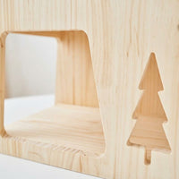 Climbing Shelves with Perch Stairs and Enclosed Nest, Solid Wood Wall Mounted Climbing Shelf for Indoor Cats, Large Fabric Shelves Indoor Set