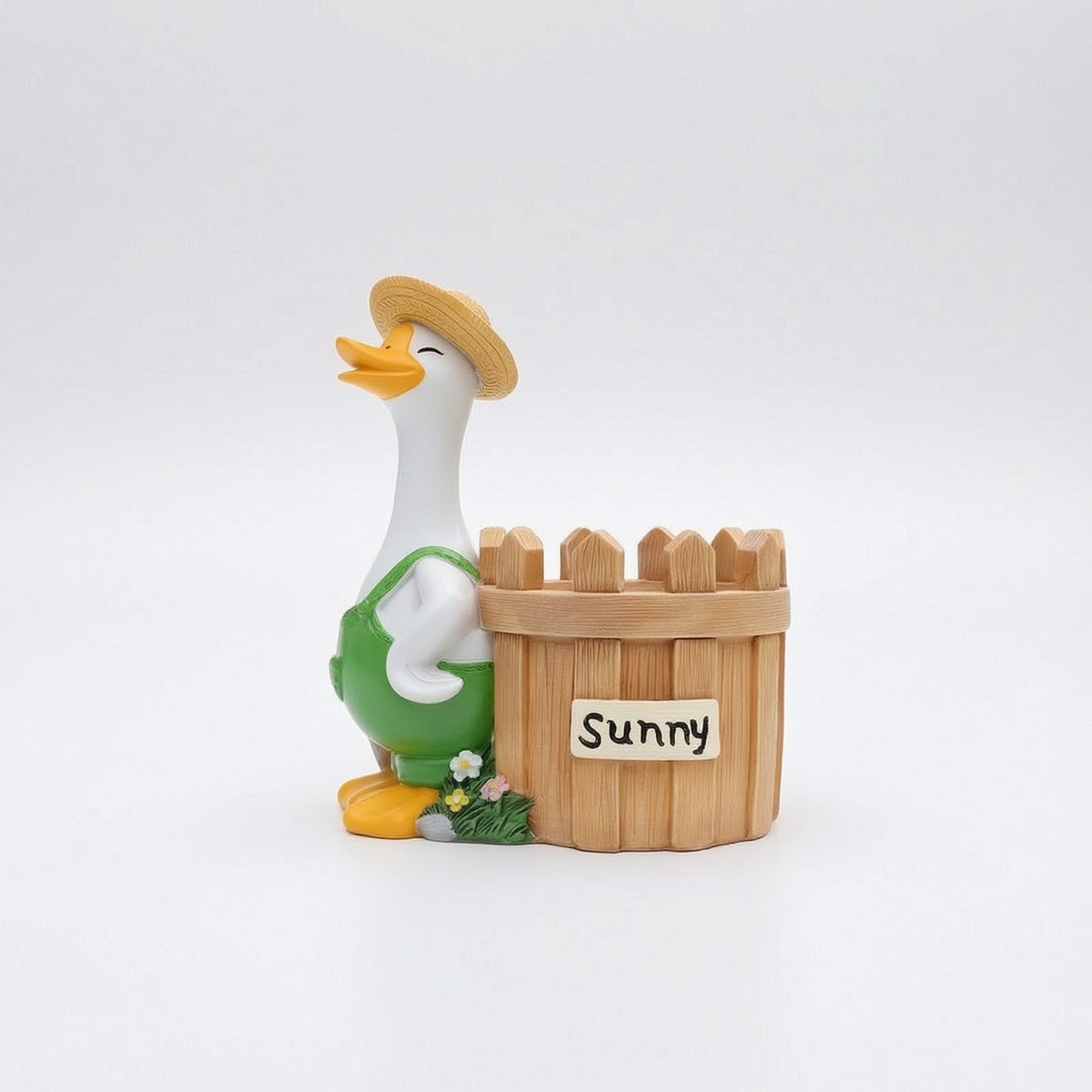 Compact Goose Planter Rustic Resin Planter with Goose Charming Flower Pot Ornament Funny for Plant Lovers, Desk