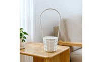 Imitation Rattan Flower Basket Woven Basket with Handle Elegant Lightweight for Weddings