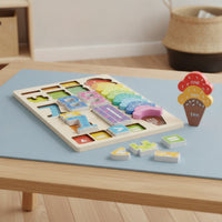 Wooden Number Learning Board Logical Thinking Number Matching Puzzle Shape Recognition for Young Children, Young Kids, Home, Preschool