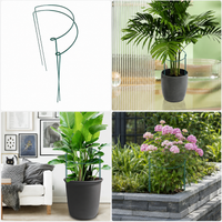 Iron Art Half-Round Plant Support Stakes for Climbing Plants, Orchids, Hydrangeas, and Roses
