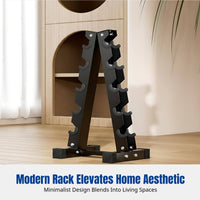 Dumbbell Rack, Multifunctional Upright Stand, Space-Saving Storage Organizer for Kettlebells and Fitness Equipment