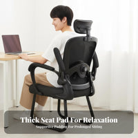 Ergonomic Mesh Chair effortless Rolling Casters Office Furniture Adjustable Headrest Flip-up Armrests for game players