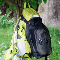 Drawstring Closure Backpack Expansion Bag Buckles Mesh Backpack Bag Coated Oxford Cloth