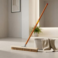 Long Handle Scrub Brush Copper-Plated Bristles Wire Floor Brush