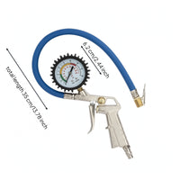 Tire Inflator Flexible Tire Inflator with Gauge Accurate Air Compressing Attachment for Vehicle Owners, Garage, Workshop